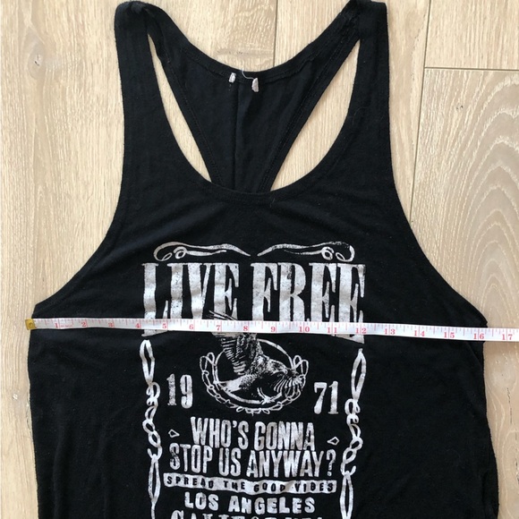 Live Free Racerback Tank Top in Black Size XS - Picture 6 of 8